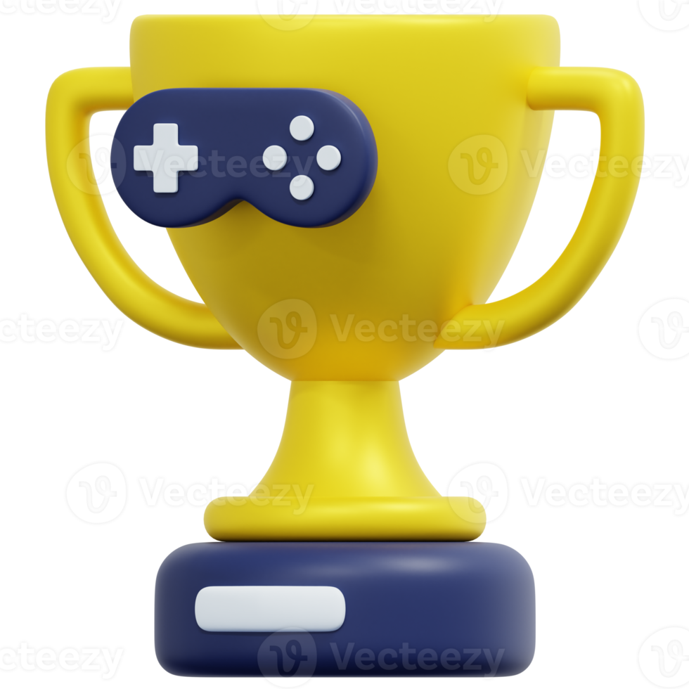 trofeo 3d render icono ilustración png