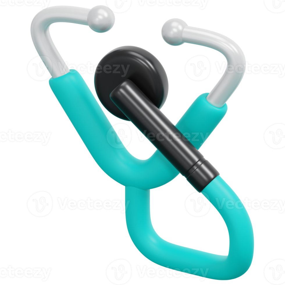 stethoscope 3d render icon illustration png