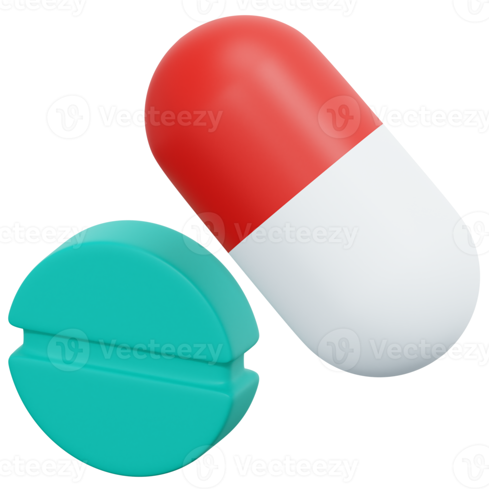 pills 3d render icon illustration png