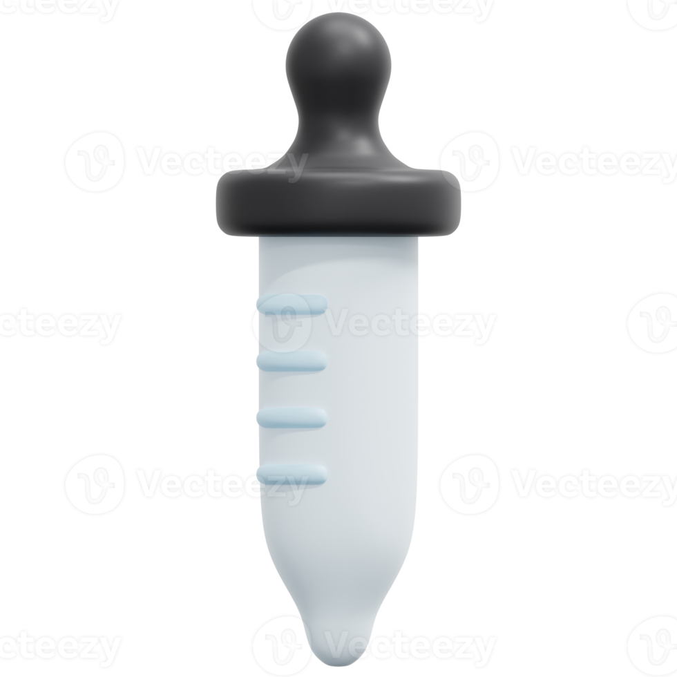 eyedropper 3d render icon illustration png