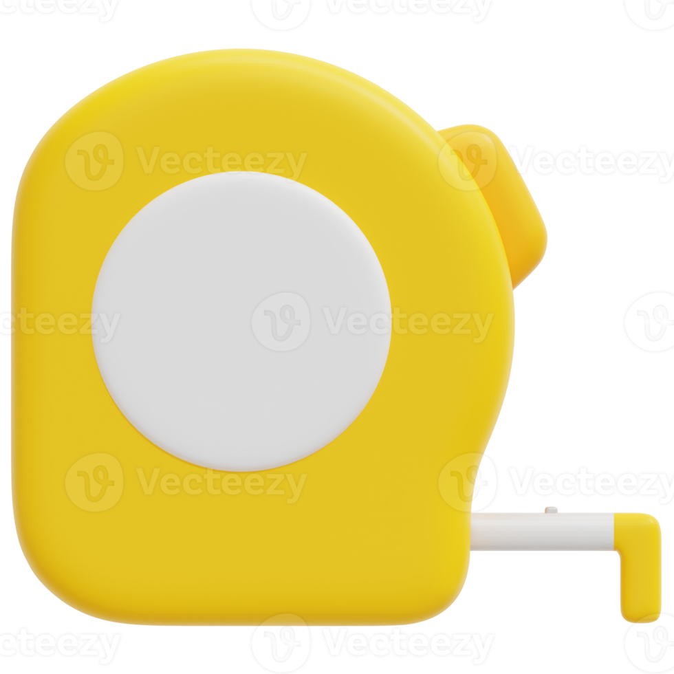 tape measure 3d render icon illustration png