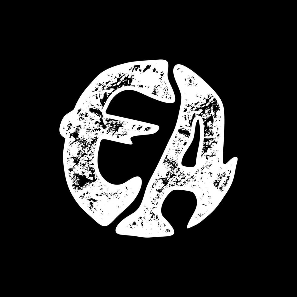 Monogram Logo Letter EA vector