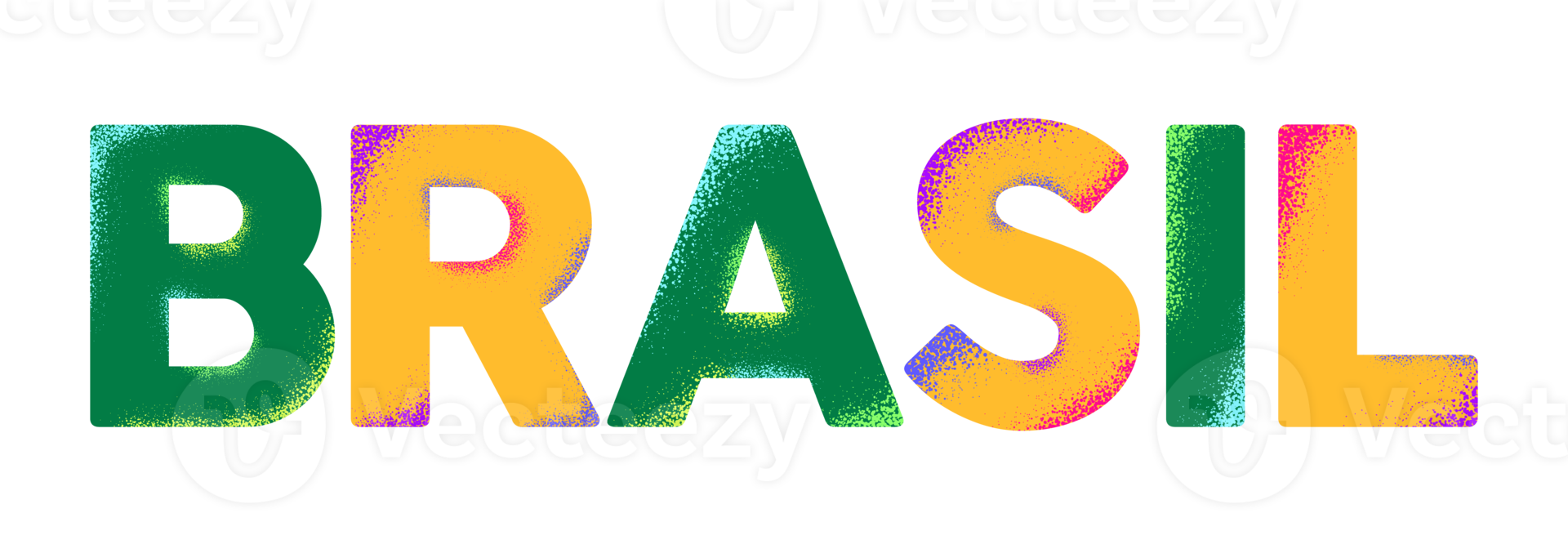 ilustração realista de palavra única colorida do brasil. tradução - brasil. png