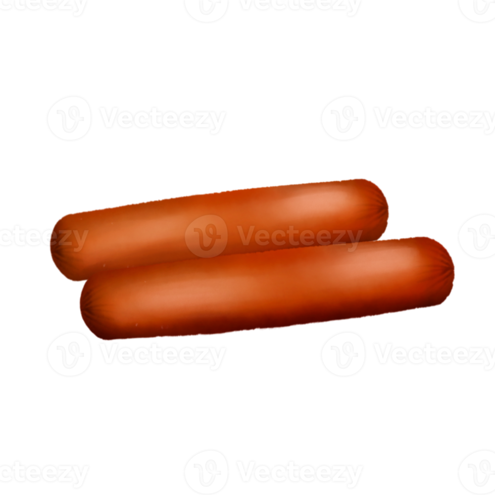 sausage watercolor clipart png