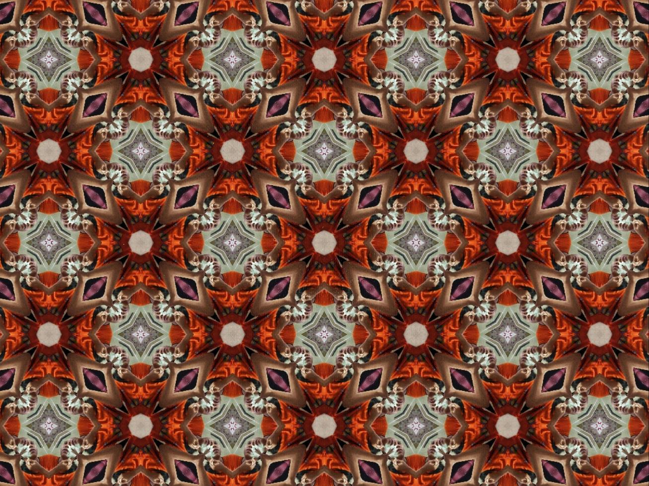 illustration image or textured pattern background such as batik with gray and orange colors photo