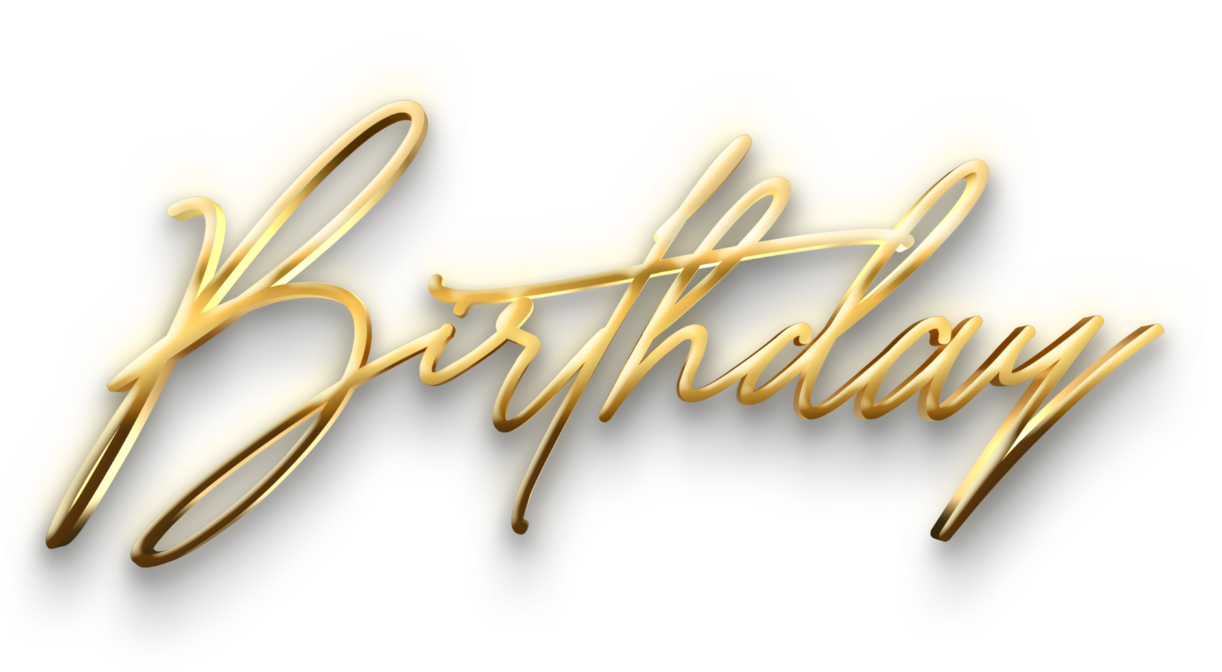 Golden Luxury Birthday Text png