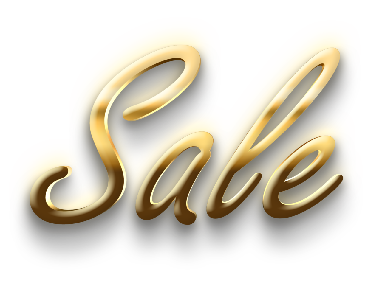 Golden Luxury Sale Text Cutout png