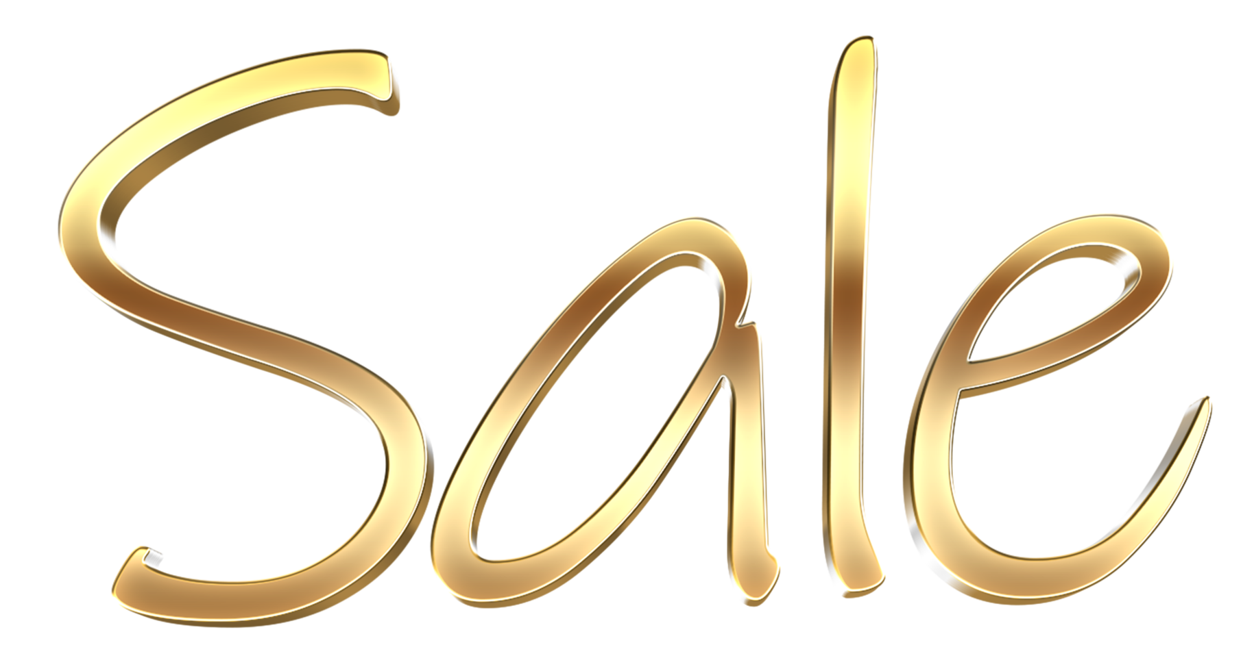 Golden Text Sale cut out png