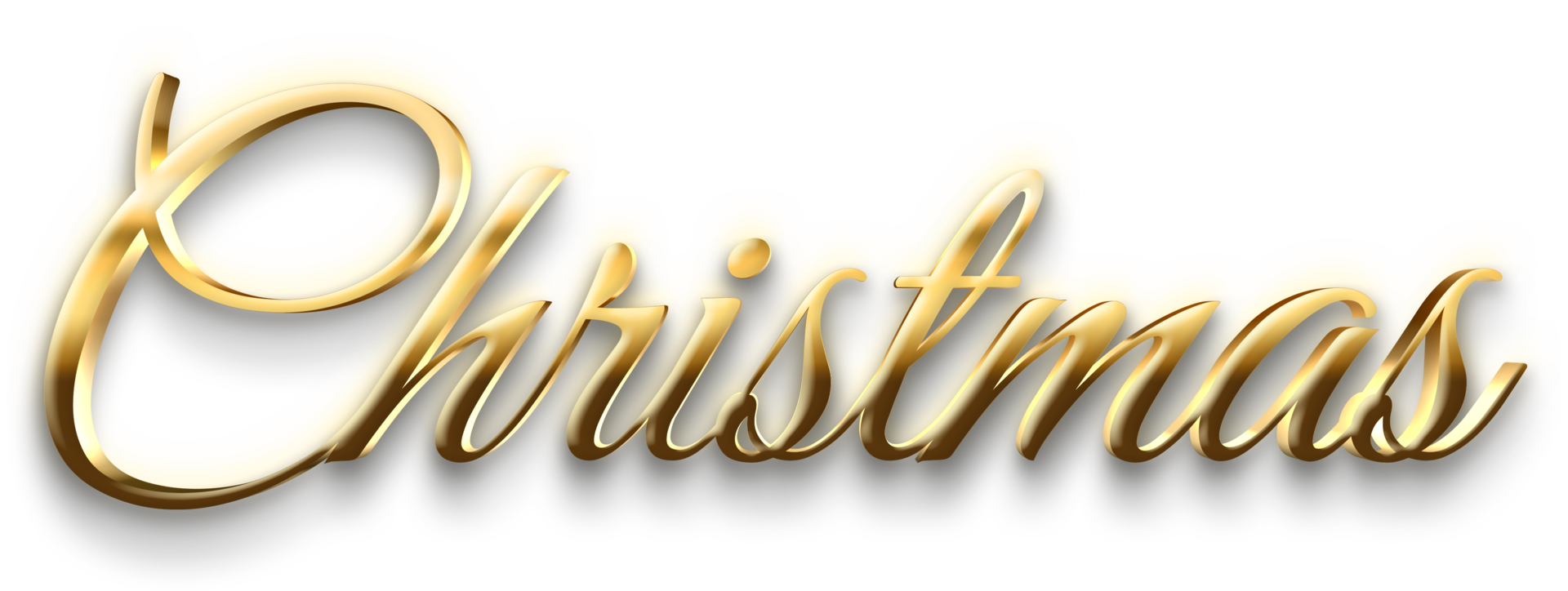 Golden Luxury Christmas Text png