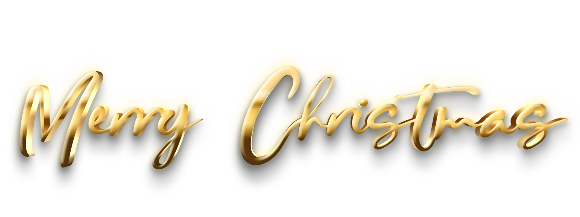 Golden Luxury Merry Christmas Text png