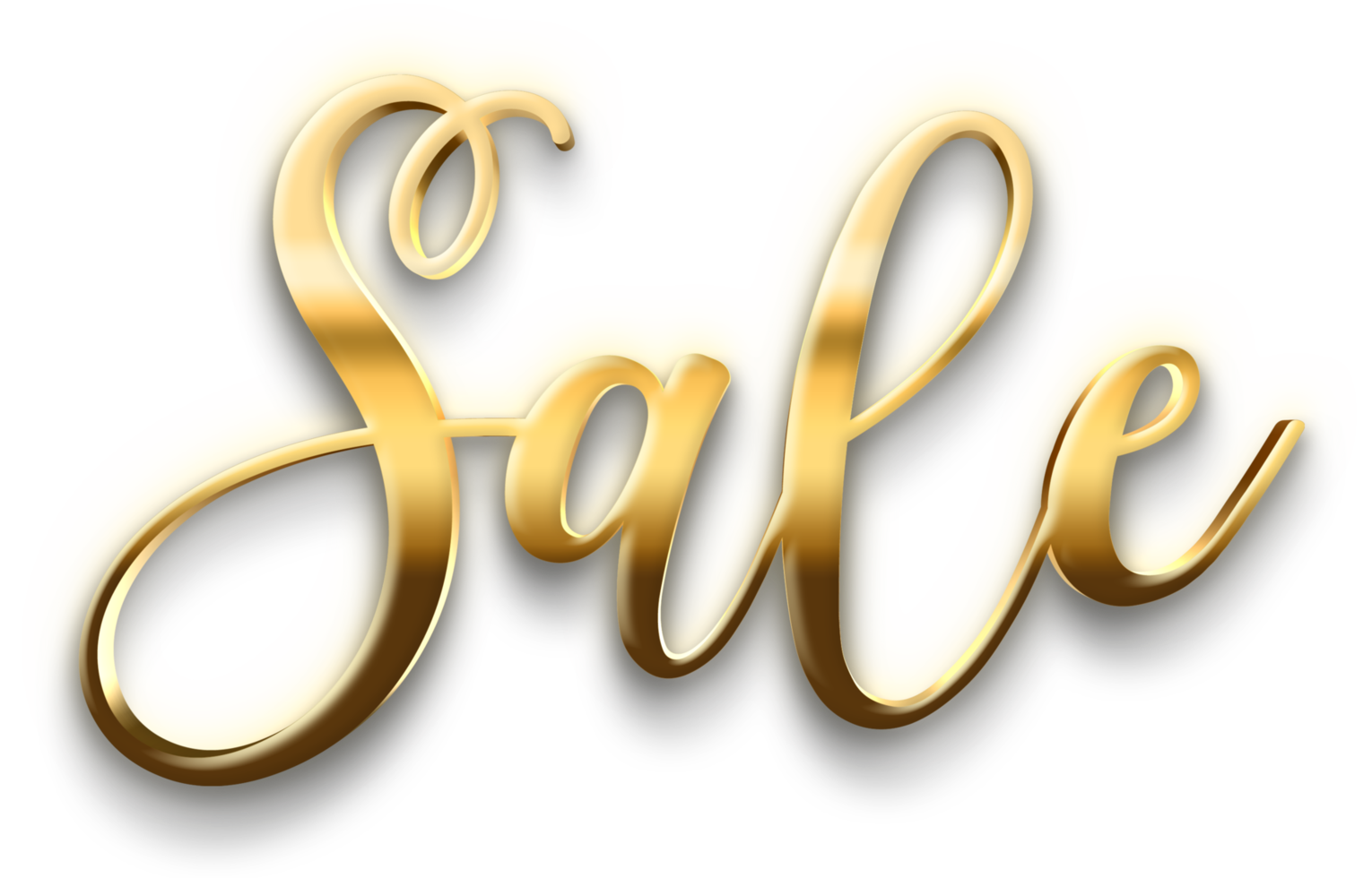 Golden Luxury Sale Text Cutout png