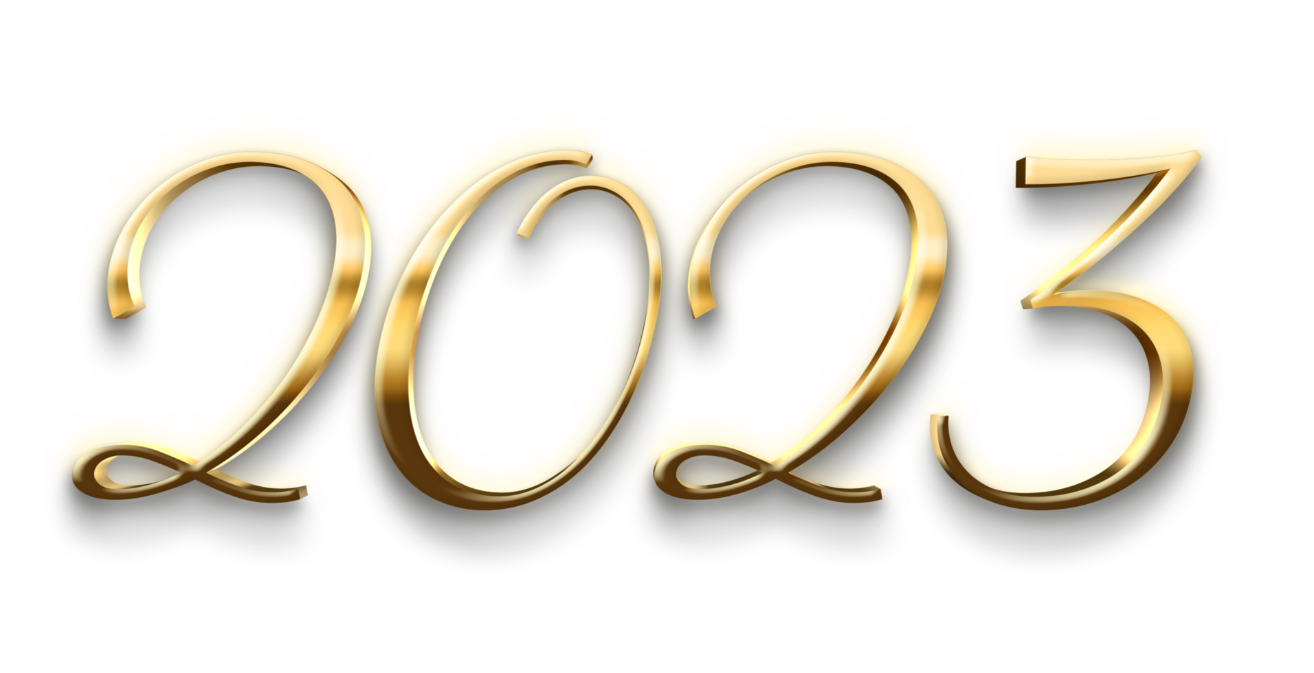 gouden luxe 2023 getallen png