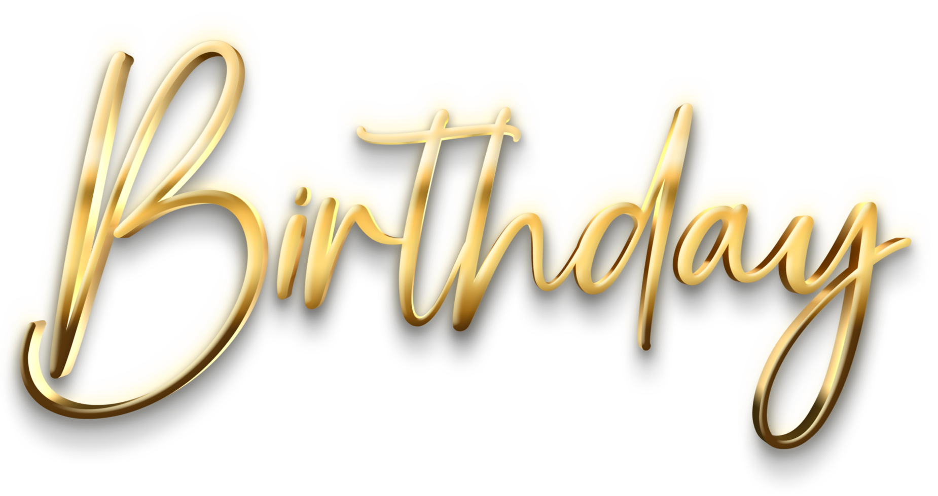 Golden Luxury Birthday Text png