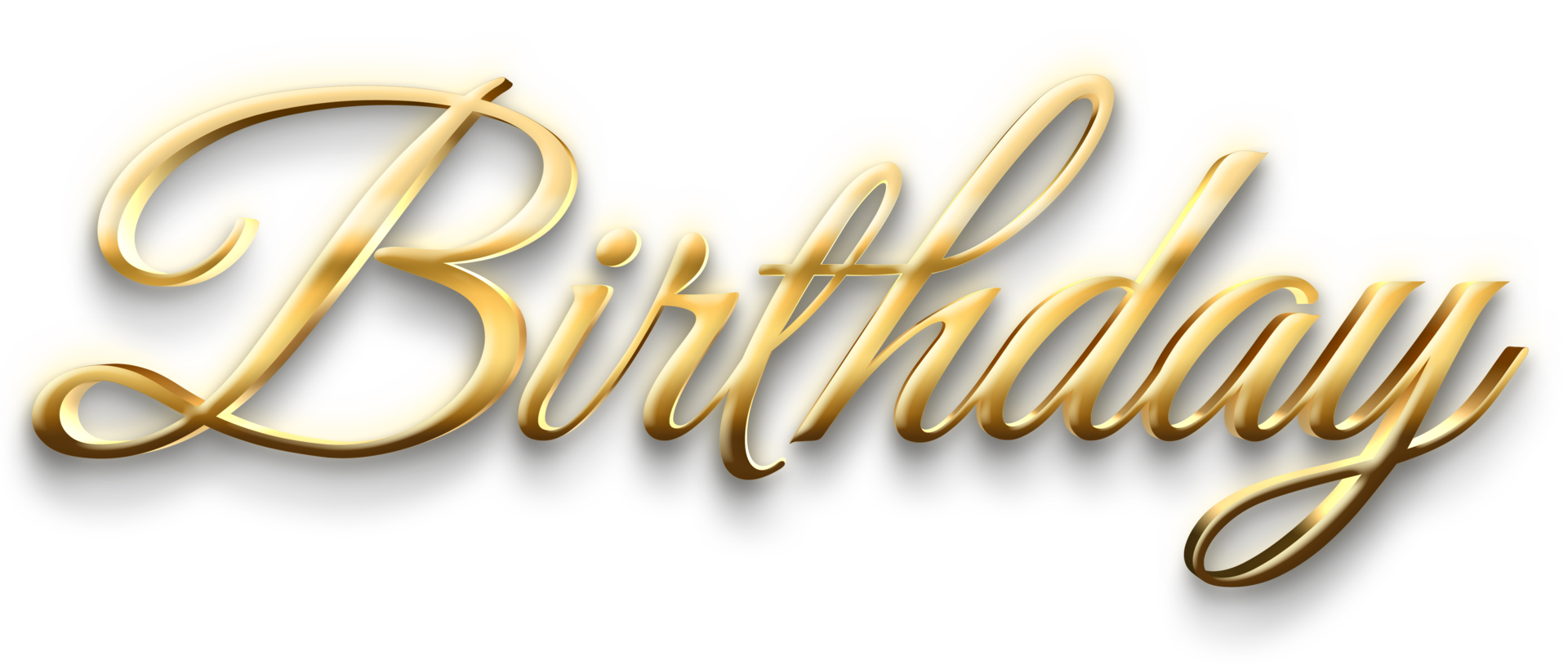 Golden Luxury Birthday Text png