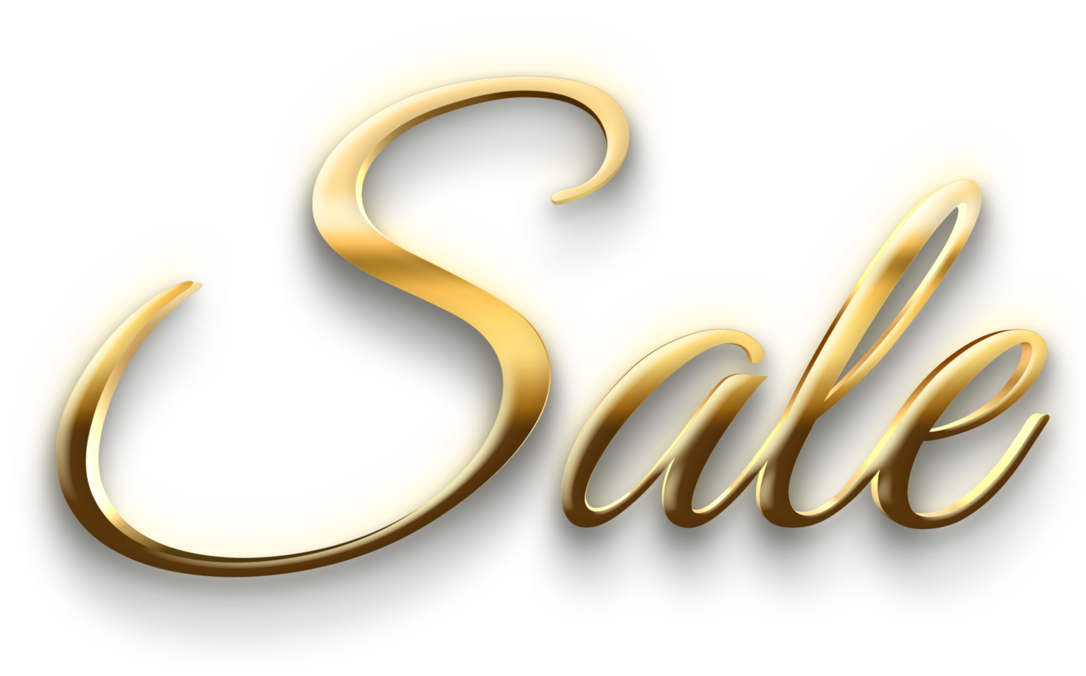 Golden Luxury Sale Text Cutout png