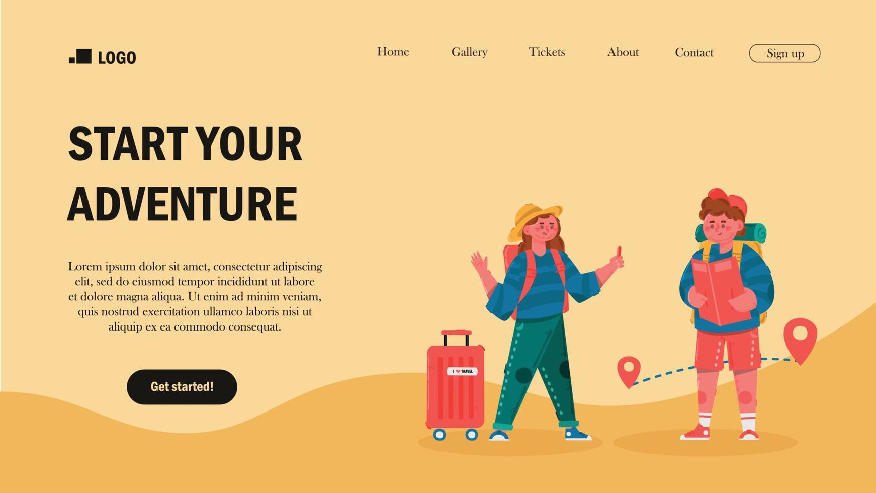 Travel Agency Landing Page vector