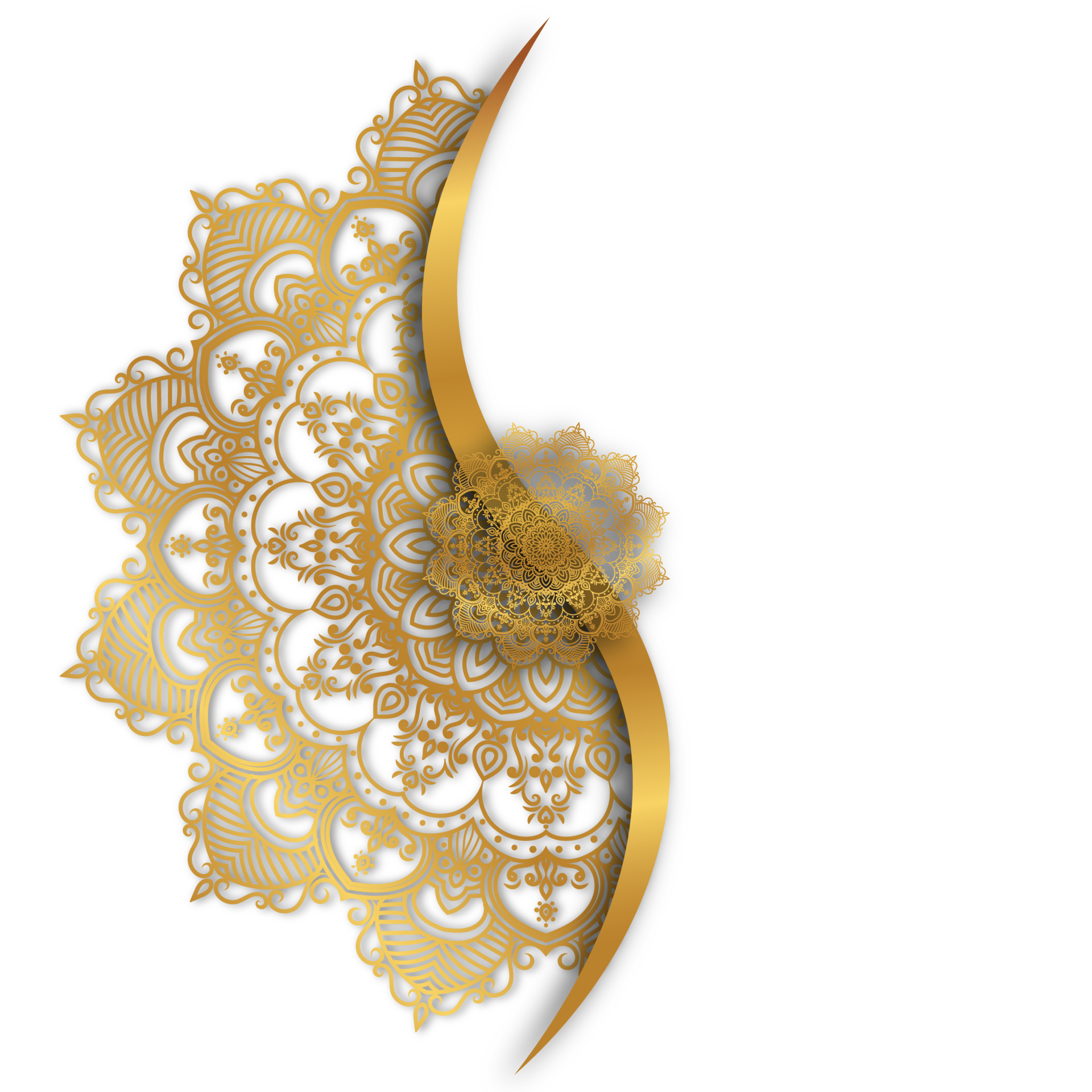 Decorative Gold Mandala Ornament 11653448 Png