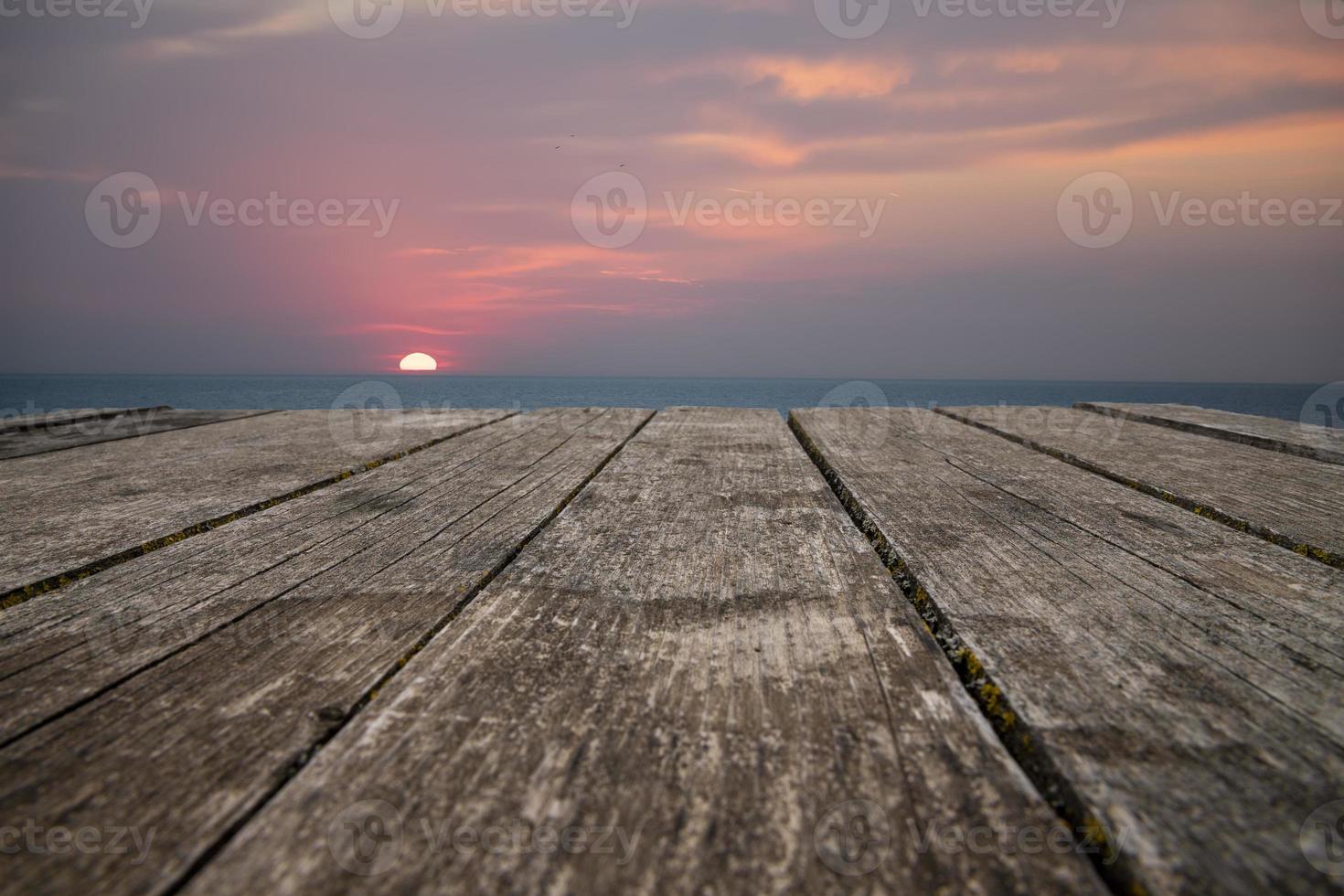 Wooden table, tabletop, sunset light background, Empty wooden shelf, counter, desk. Perspective wood table top photo