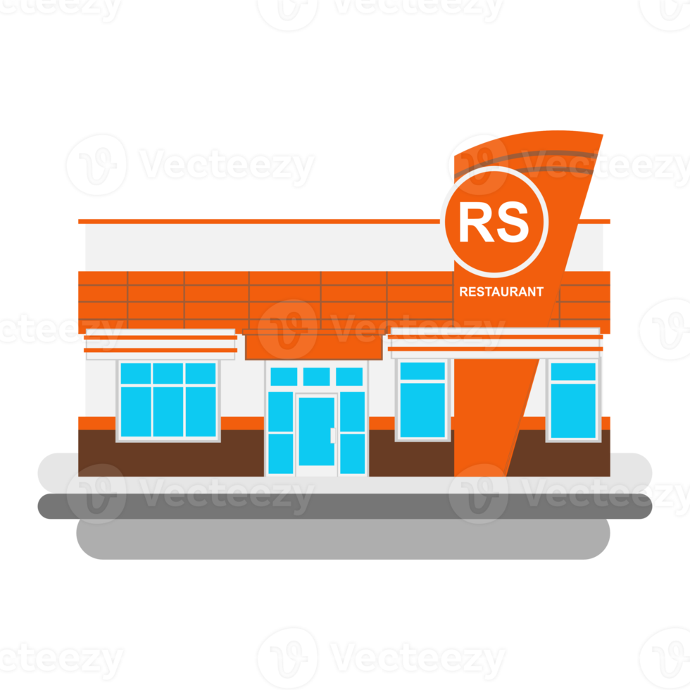 showing the front of restaurants vector png