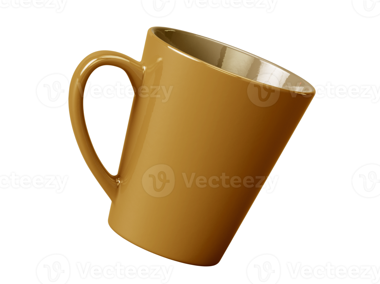 gold ceramic mug png