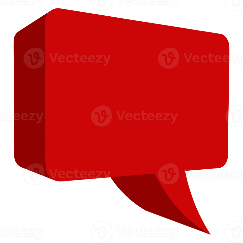 caja de comentarios de forma 3d. para redes sociales y carteles png