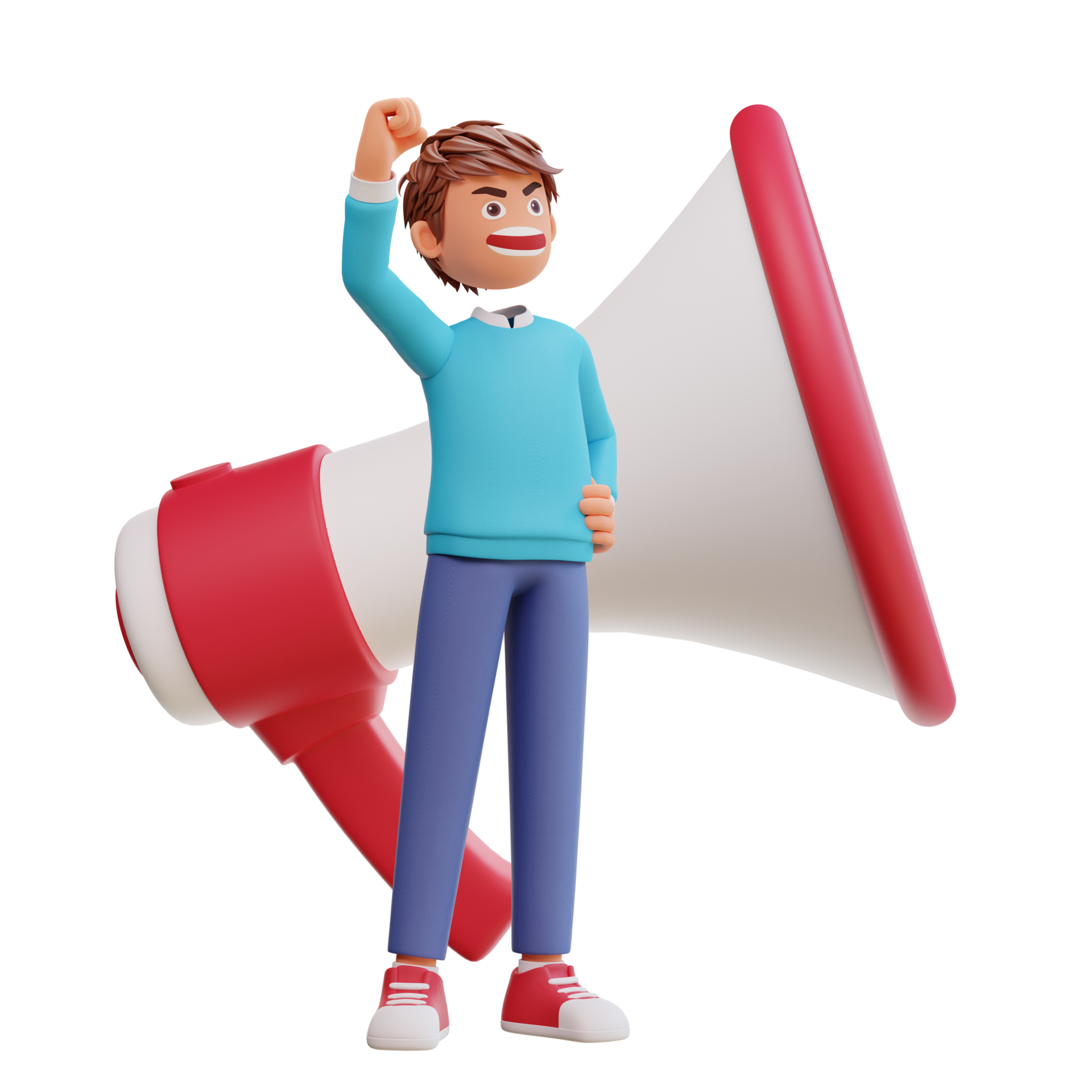 Free cute boy students are giving oration, 3d cartoon illustration concept  11654699 PNG with Transparent Background