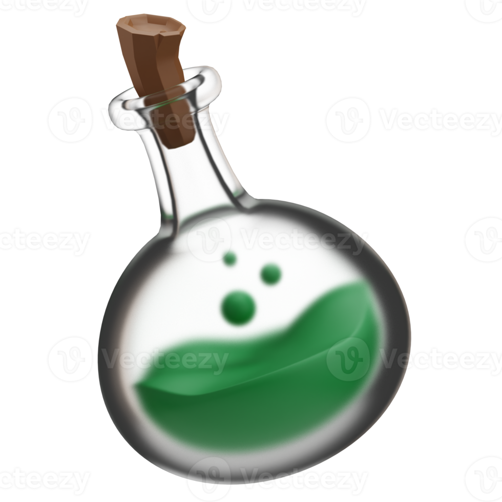 Witch potion Halloween Icon, 3d Illustration png