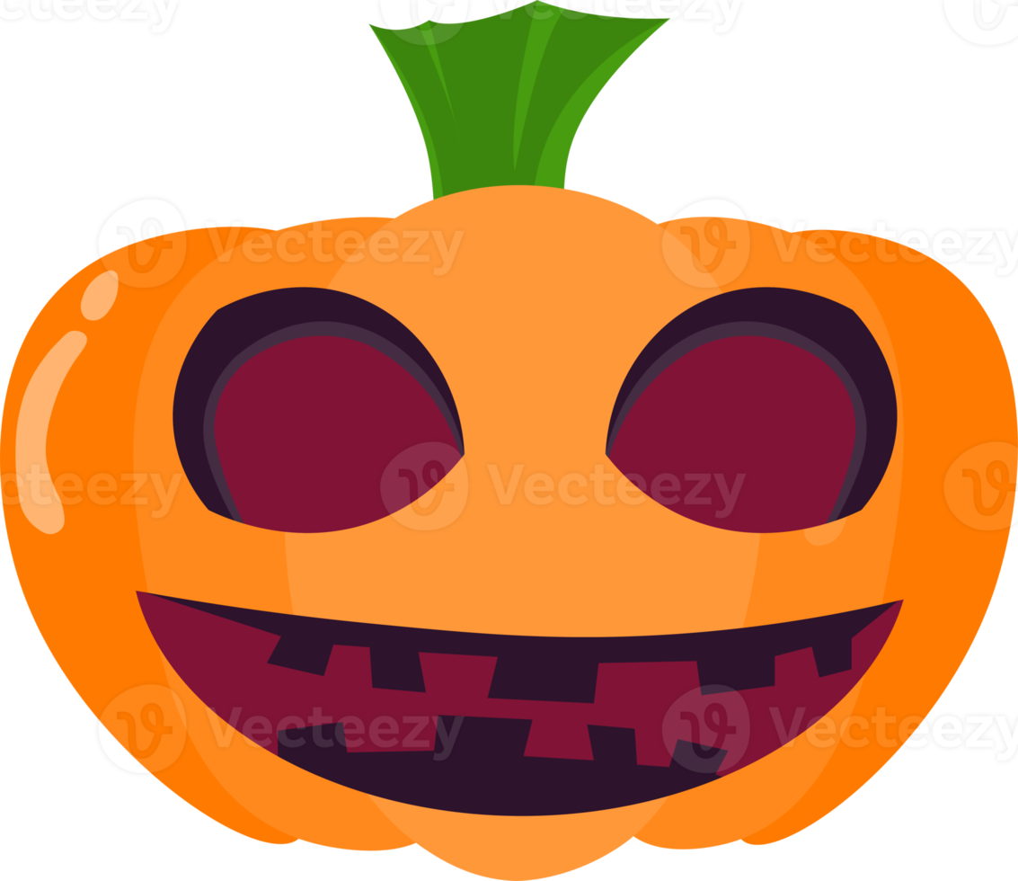 Orange Ghost Cartoon Pumpkin. Transparent background for decorative use. Ghosting at Halloween Festival. scary smile png