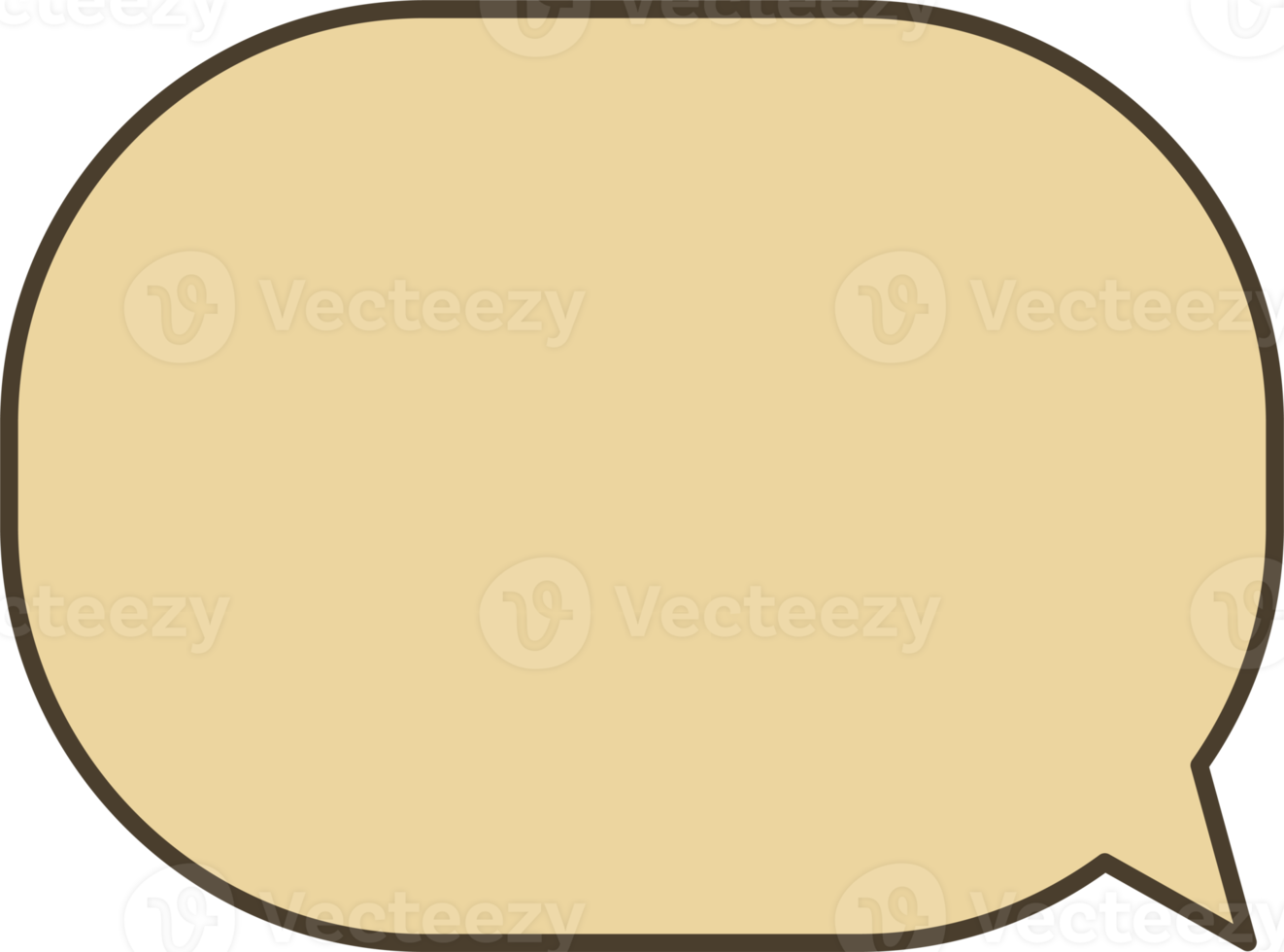 brown speech bubbles on transparent background . chat box or chat vector square and doodle message or communication icon Cloud speaking for comics and minimal message dialog png