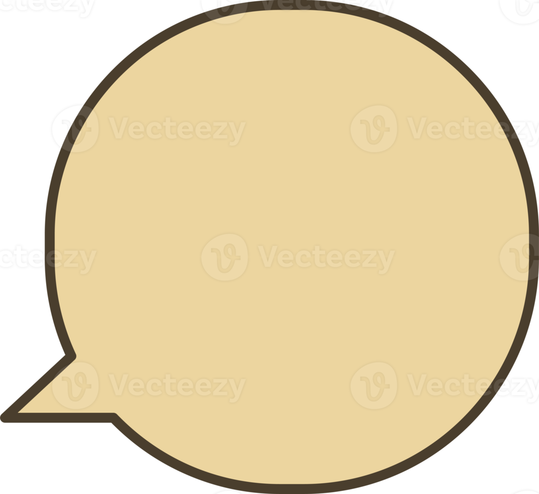 brown speech bubbles on transparent background . chat box or chat vector square and doodle message or communication icon Cloud speaking for comics and minimal message dialog png
