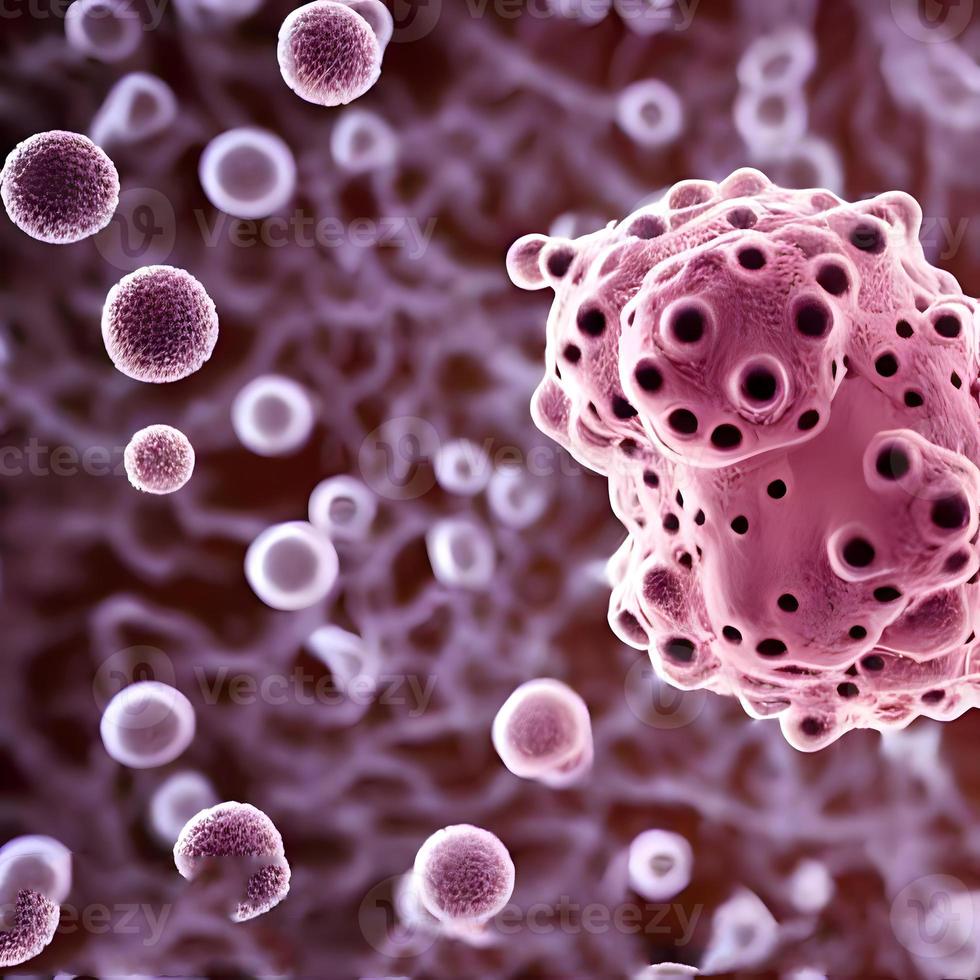 Bacteria virus or germs microorganism cells. Medical illustration. 3d illustration. A high resolution 3d rendering photo