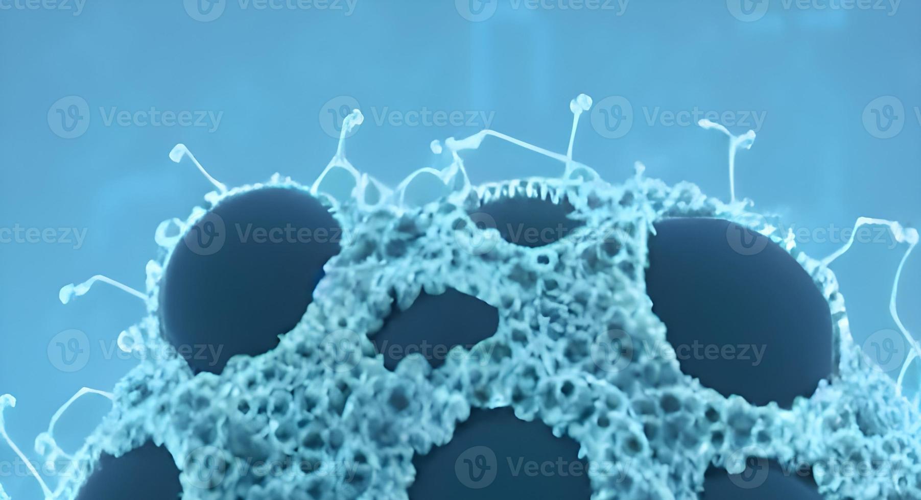 bacteria virus or germs microorganism cells. rendering photo