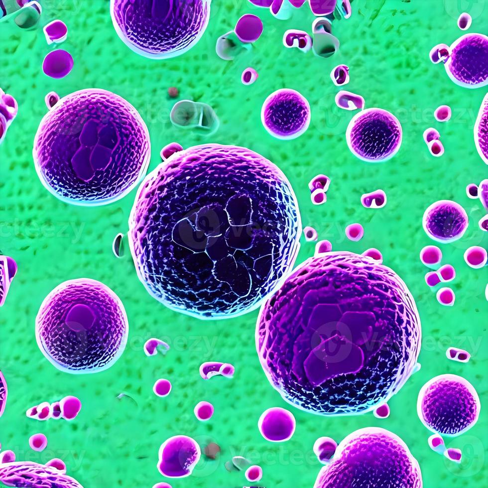 Bacteria and viruses on surface of skin, mucous membrane or intestine, model of MERS, HIV, flu, Escherichia coli, Salmonella, Klebsiella, Legionella, Mycobacterium tuberculosis, model of microbes photo