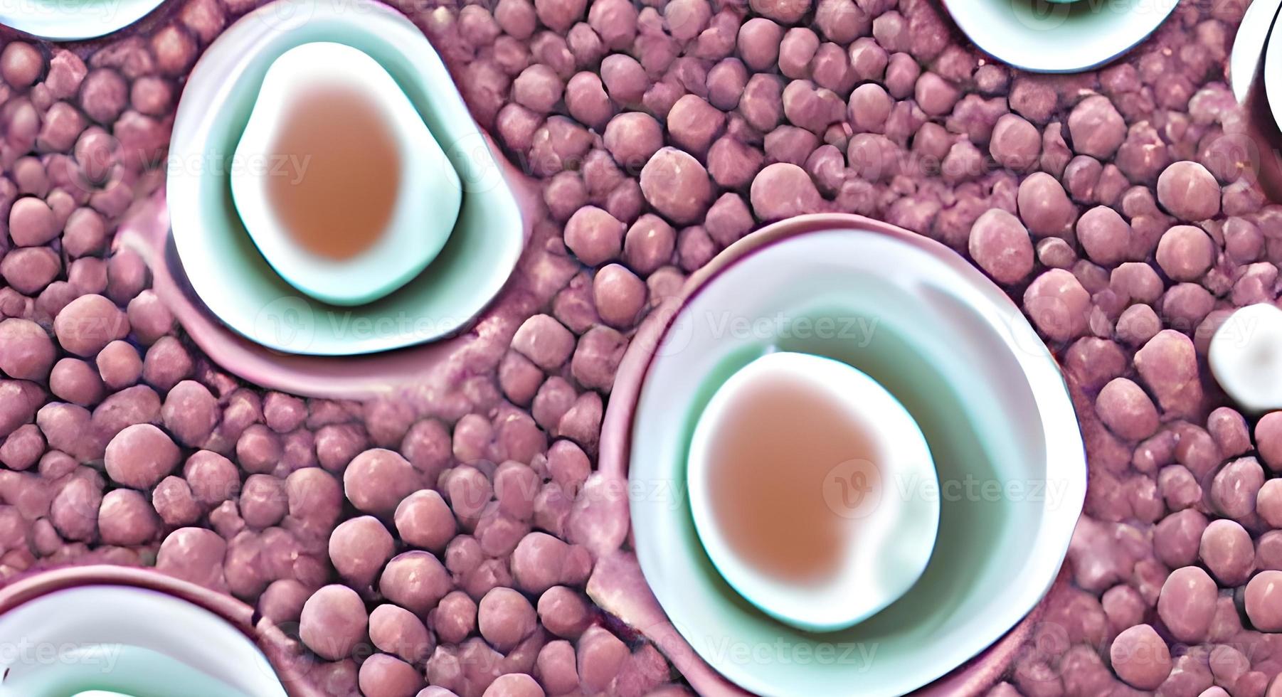 bacterias virus o gérmenes células de microorganismos. representación foto