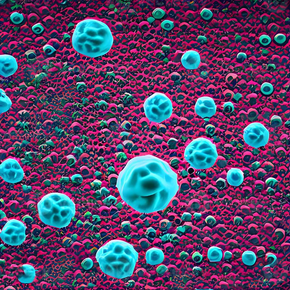 coronavirus 2019-ncov nuevo concepto de coronavirus. primer plano del virus del microscopio. representación. foto