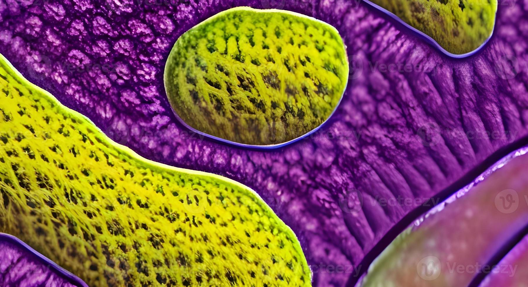 viruses and bacteria of various shapes against a blue background. Concept of science and medicine. rendering photo