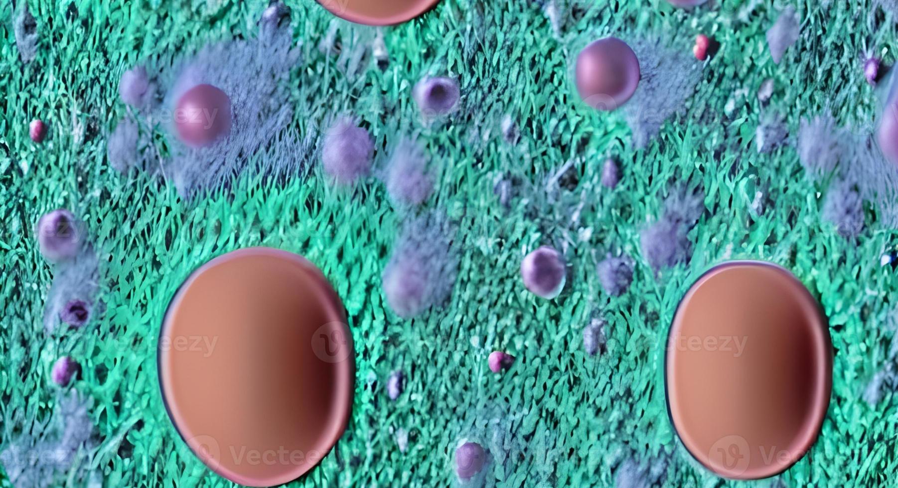 viruses and bacteria of various shapes against a white background. Concept of science and medicine. rendering photo