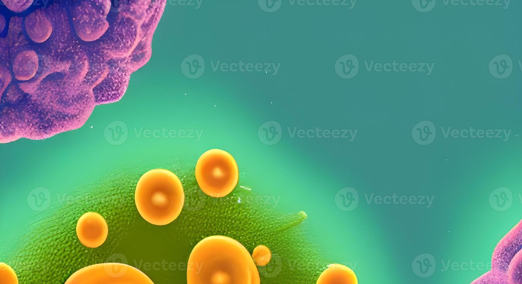 viruses and bacteria of various shapes against a white background. Concept of science and medicine. rendering photo
