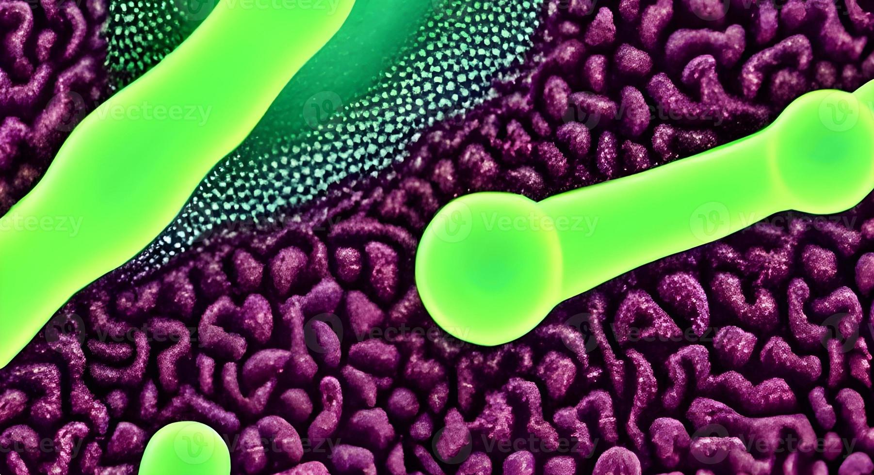 viruses and bacteria background. Concept of science and medicine. rendering photo