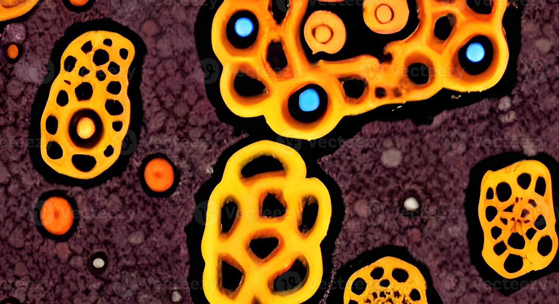 viruses and bacteria of various shapes against a white background. Concept of science and medicine. rendering photo