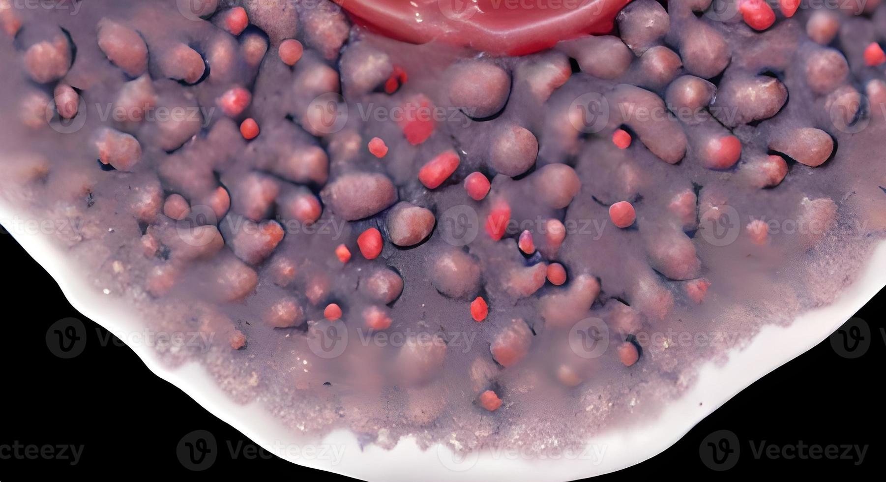 Bacteria and viruses on surface of skin, mucous membrane or intestine, model of MERS, HIV, flu, Escherichia coli, Salmonella, Klebsiella, Legionella, Mycobacterium tuberculosis, model of microbes photo
