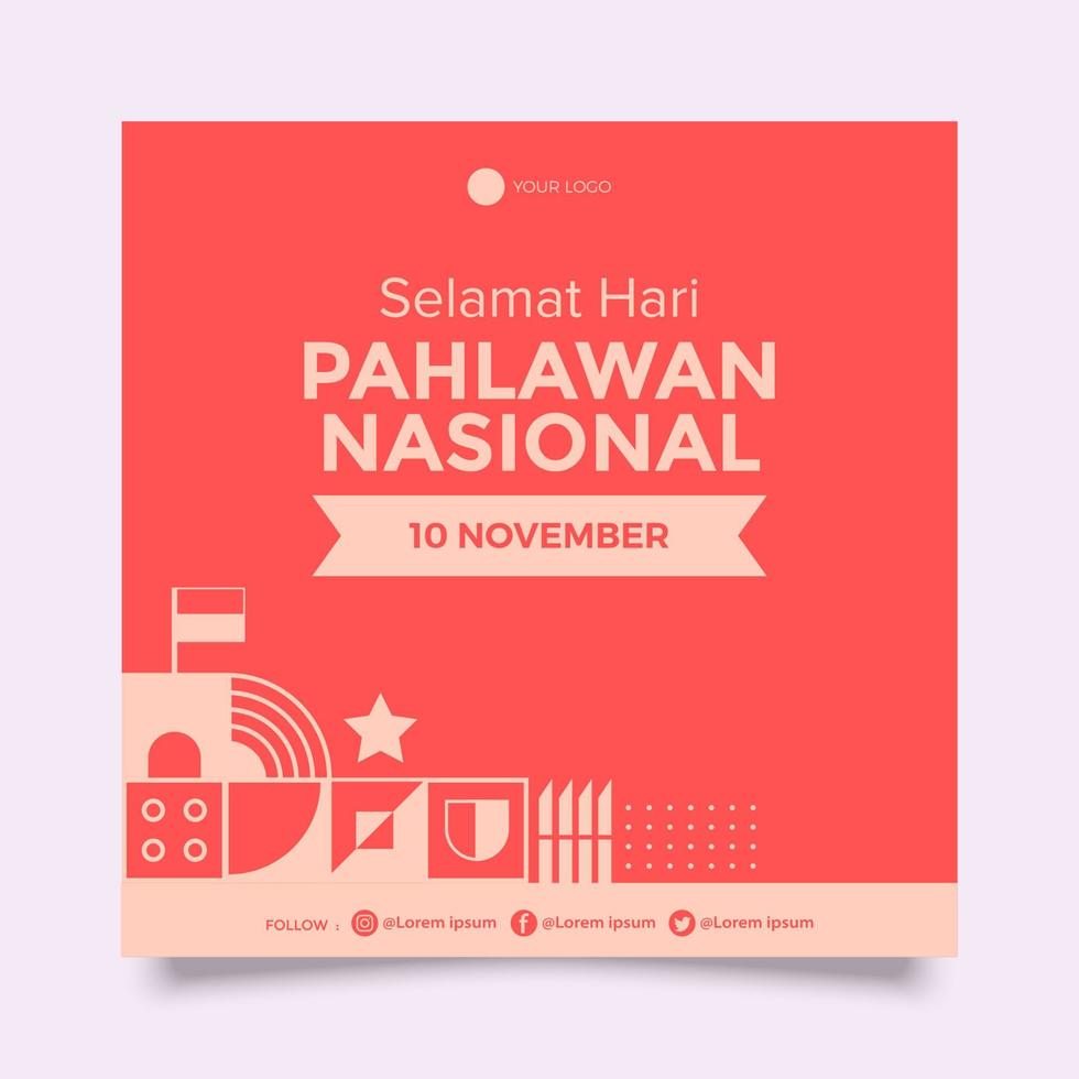 Indonesian National Heroes Day vector