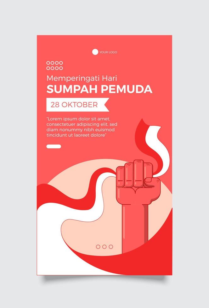 Indpnesian Sumpah Pemuda Day vector