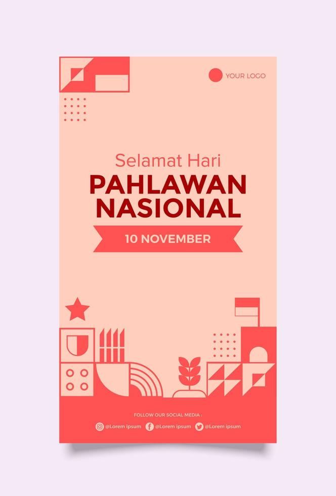 Indonesian National Heroes Day vector