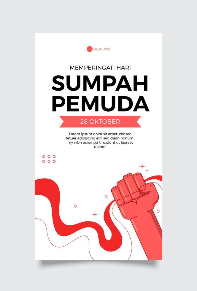 Indpnesian Sumpah Pemuda Day vector