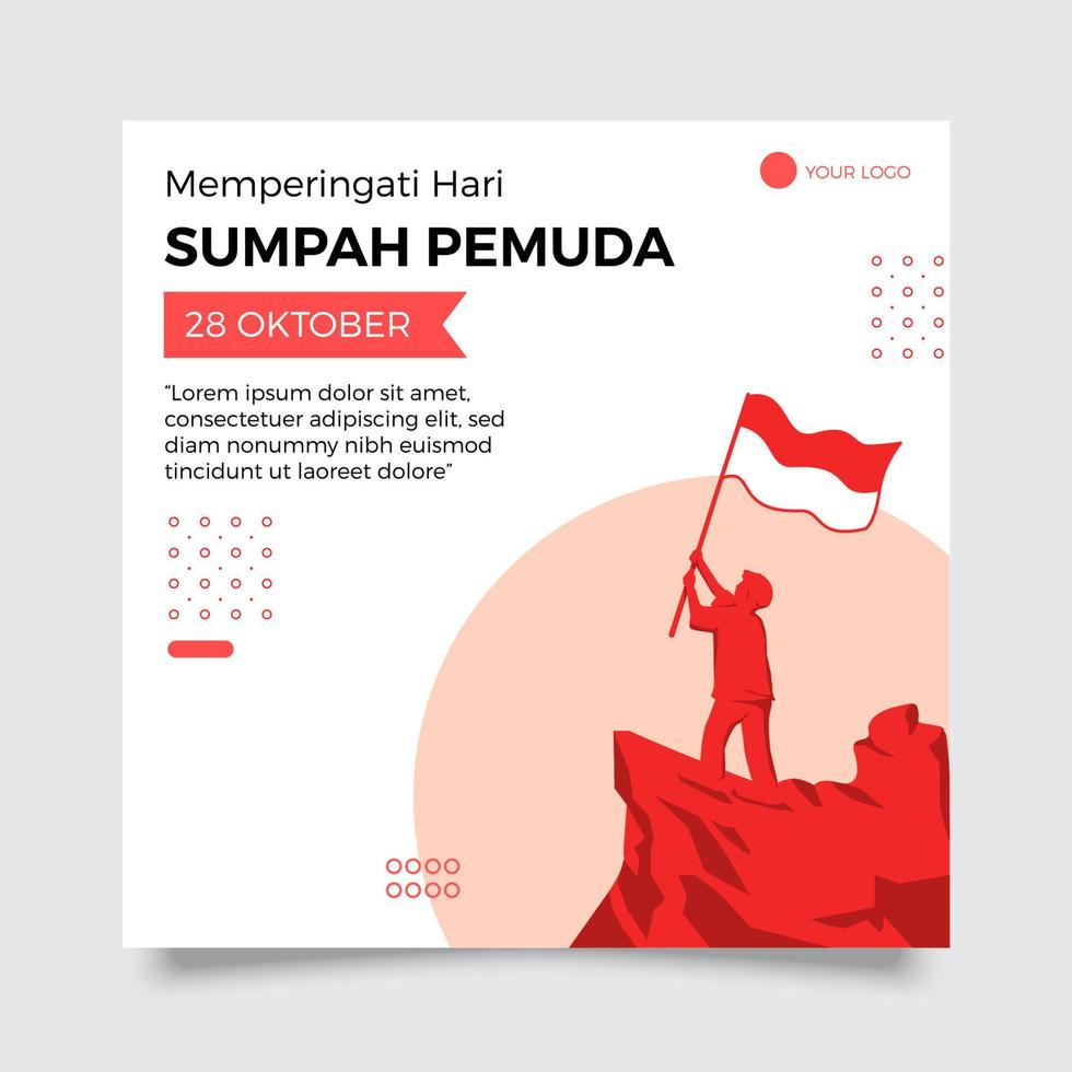 Indpnesian Sumpah Pemuda Day vector