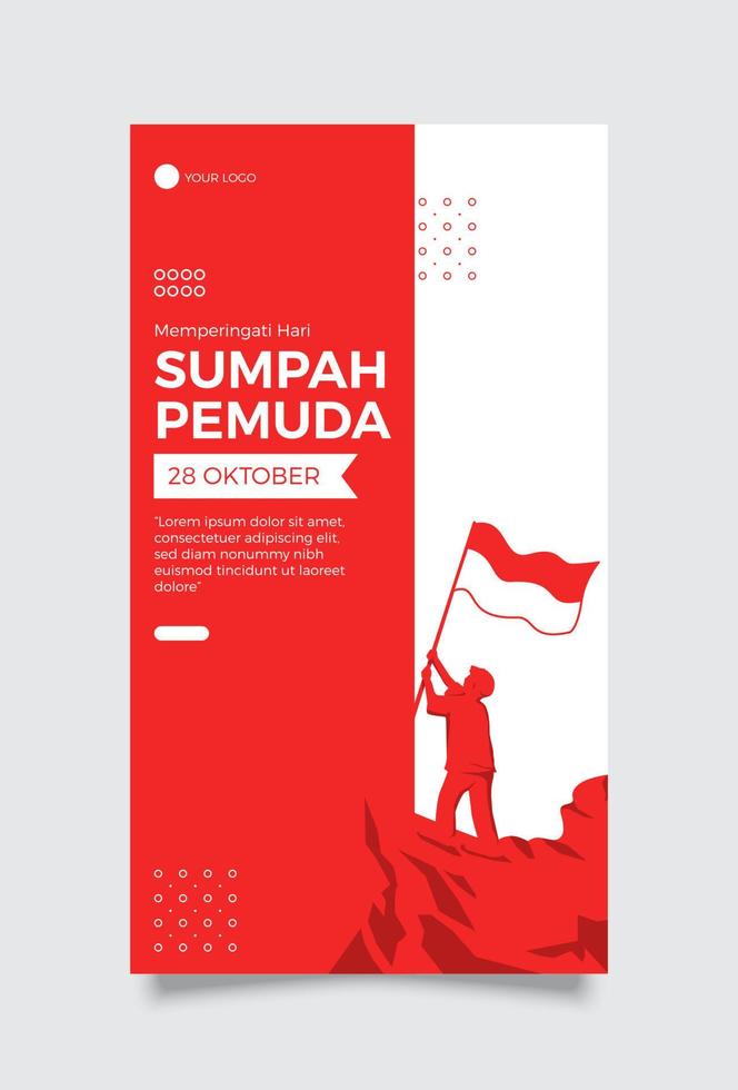 Indpnesian Sumpah Pemuda Day vector