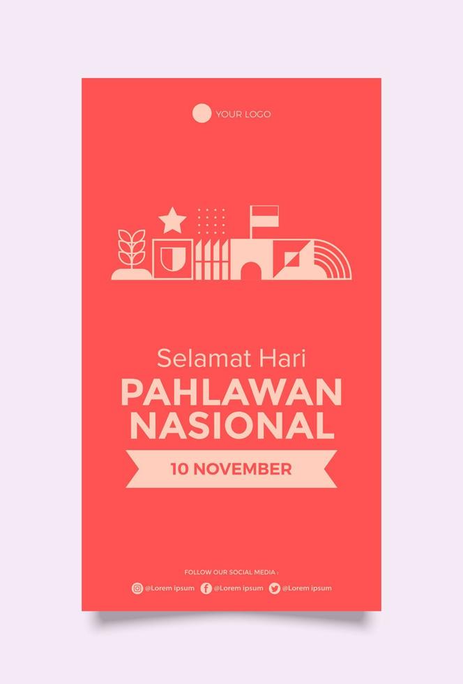 Indonesian National Heroes Day vector