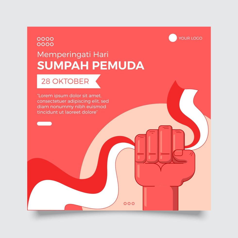 Indpnesian Sumpah Pemuda Day vector