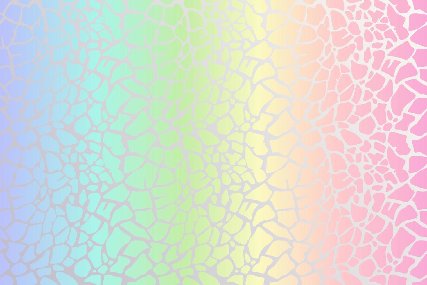 fondo de leopardo arcoiris. textura de guepardo de lámina holográfica. estampado de degradado de patrón animal. ilustración vectorial abstracta en colores pastel. vector